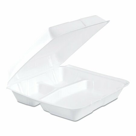 Dart Container, 3 Comp, Large, PK200 DCC 95HT3R